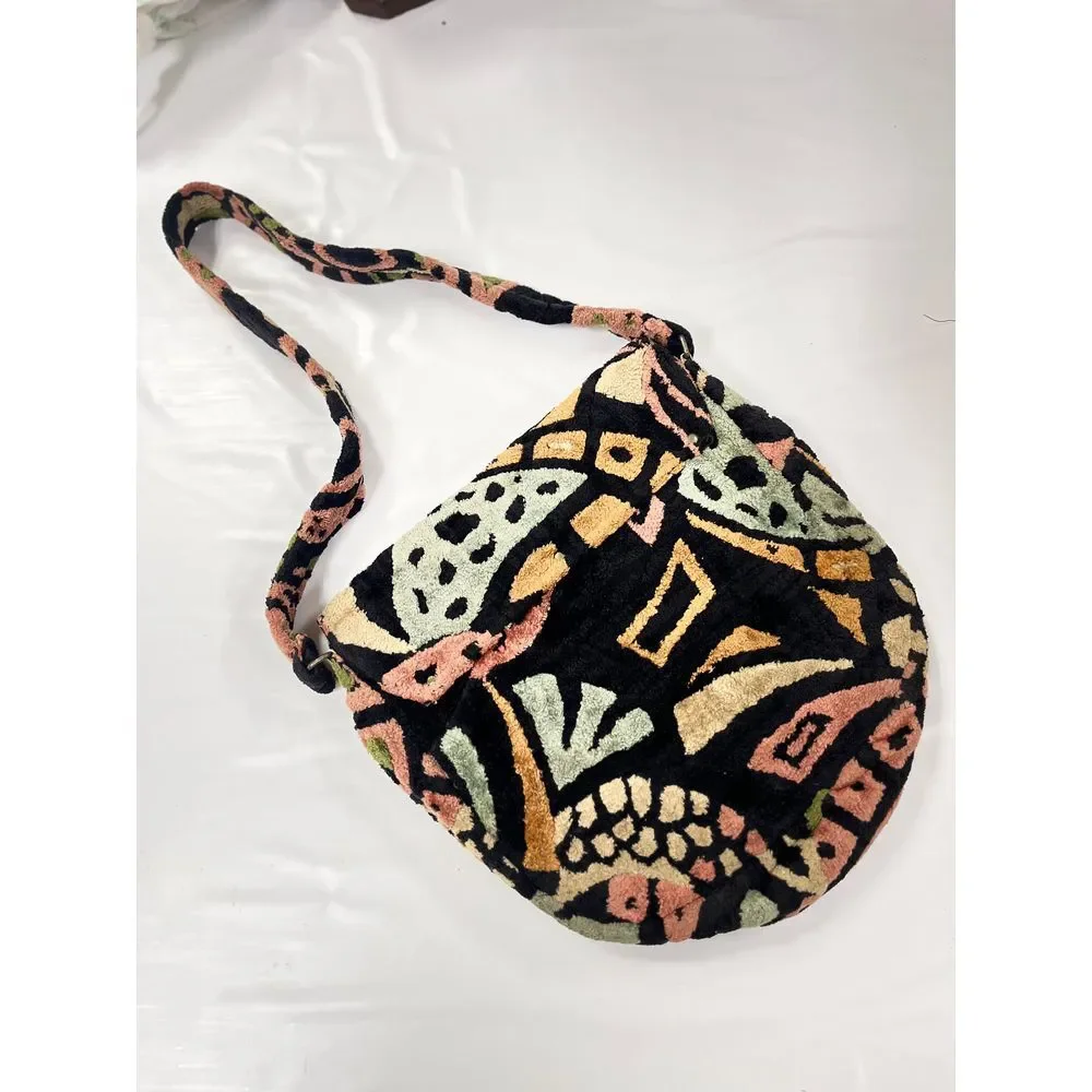AMAZING 1960's Groovy Carpet Mushroom shoulder Purse
